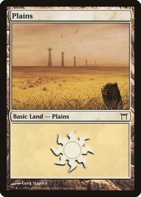 Plains (290) card from Champions of Kamigawa