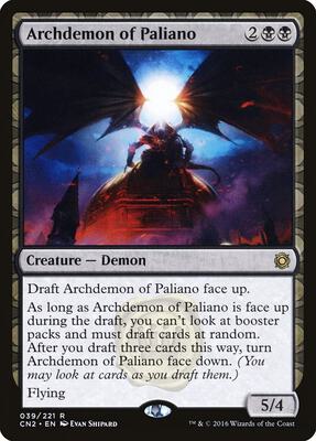 Archdemon of Paliano card from Conspiracy: Take the Crown