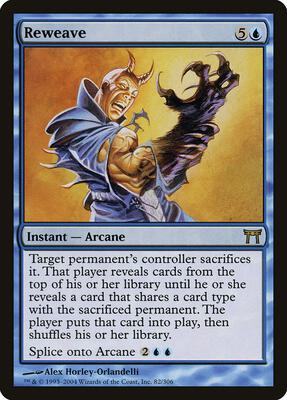 Reweave card from Champions of Kamigawa