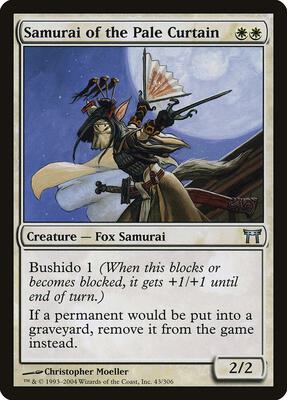 Samurai of the Pale Curtain card from Champions of Kamigawa
