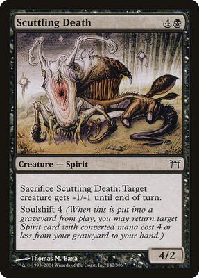 Scuttling Death card from Champions of Kamigawa