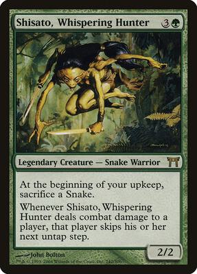 Shisato, Whispering Hunter card from Champions of Kamigawa