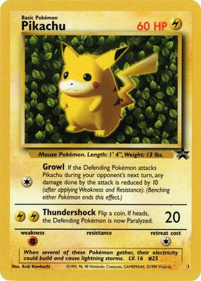 Pikachu (1) card from WoTC Promo
