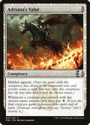Adriana's Valor card from Conspiracy: Take the Crown