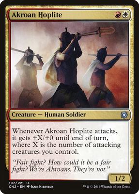 Akroan Hoplite card from Conspiracy: Take the Crown