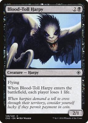 Blood-Toll Harpy card from Conspiracy: Take the Crown