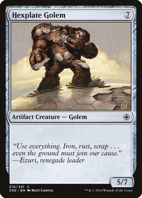 Hexplate Golem card from Conspiracy: Take the Crown