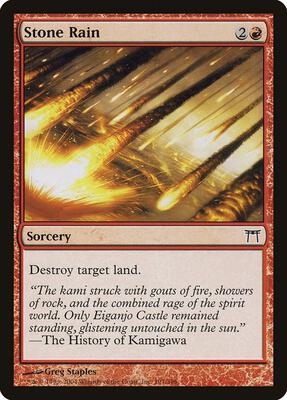 Stone Rain card from Champions of Kamigawa