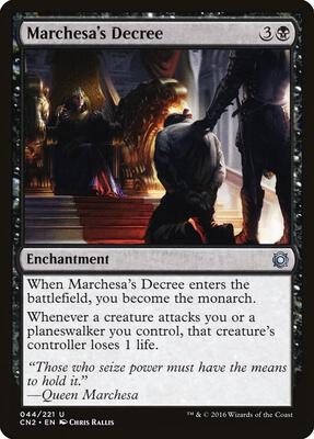 Marchesa's Decree card from Conspiracy: Take the Crown
