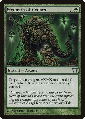 Strength of Cedars card from Champions of Kamigawa