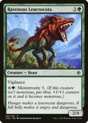 Ravenous Leucrocota card from Conspiracy: Take the Crown