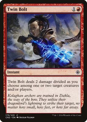 Twin Bolt card from Conspiracy: Take the Crown