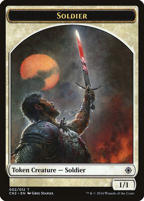 Soldier Token (002) card from Conspiracy: Take the Crown
