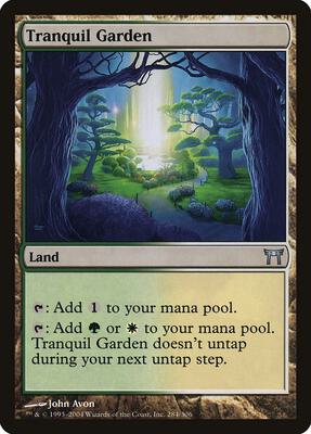 Tranquil Garden card from Champions of Kamigawa