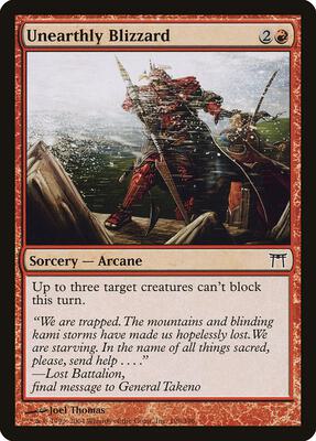 Unearthly Blizzard card from Champions of Kamigawa
