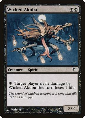 Wicked Akuba card from Champions of Kamigawa