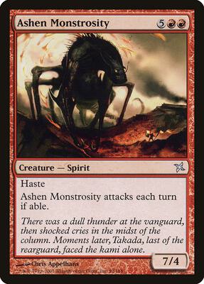 Ashen Monstrosity card from Betrayers of Kamigawa