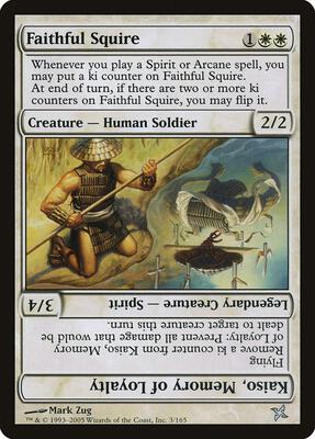 Faithful Squire card from Betrayers of Kamigawa