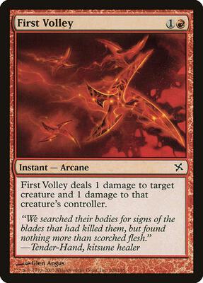 First Volley card from Betrayers of Kamigawa