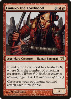 Fumiko the Lowblood card from Betrayers of Kamigawa