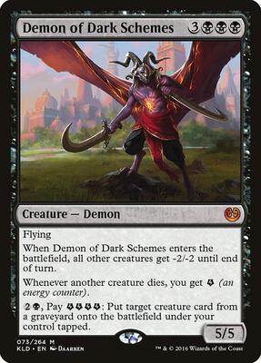 Demon of Dark Schemes card from Kaladesh