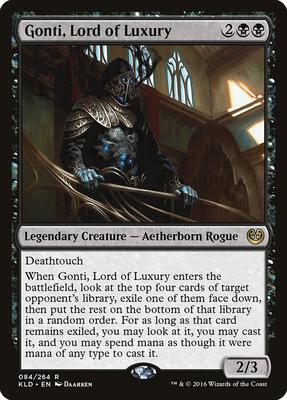 Gonti, Lord of Luxury card from Kaladesh
