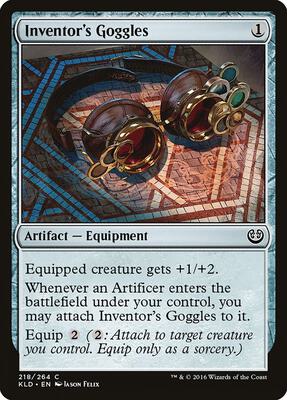 Inventor's Goggles card from Kaladesh