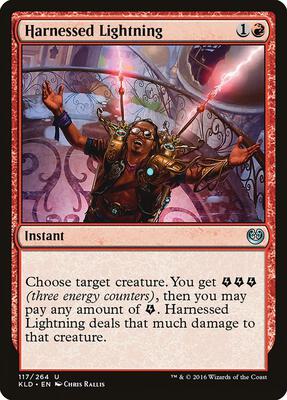 Harnessed Lightning card from Kaladesh