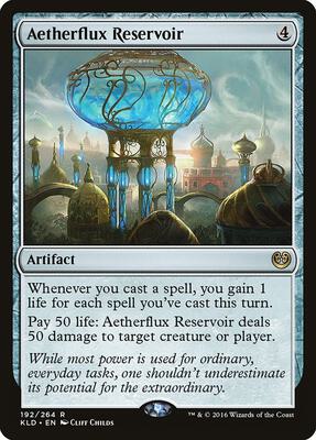 Aetherflux Reservoir card from Kaladesh