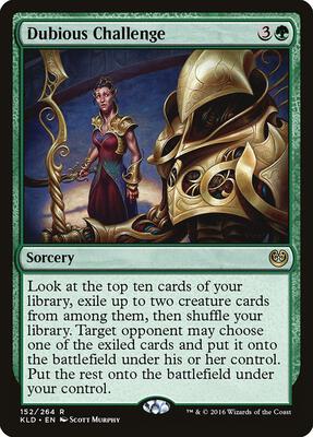 Dubious Challenge card from Kaladesh