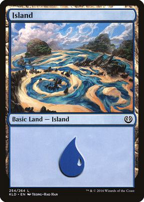 Island (254) card from Kaladesh