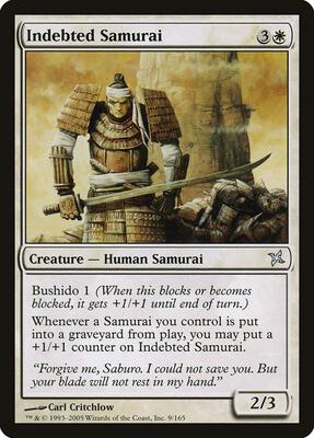 Indebted Samurai card from Betrayers of Kamigawa