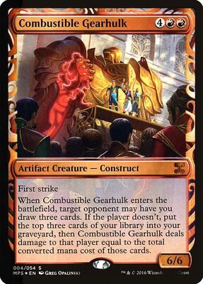 Combustible Gearhulk card from Masterpiece Series: Kaladesh Inventions