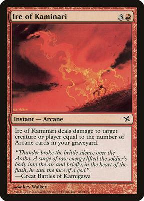 Ire of Kaminari card from Betrayers of Kamigawa