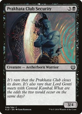 Prakhata Club Security card from Kaladesh