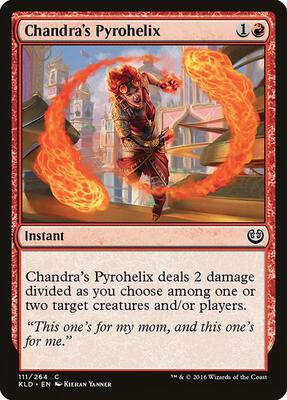 Chandra's Pyrohelix card from Kaladesh