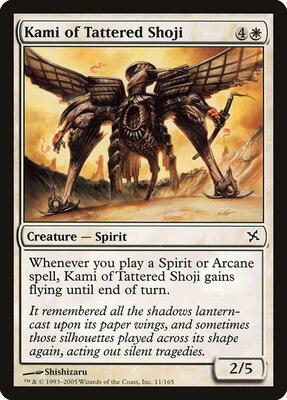 Kami of Tattered Shoji card from Betrayers of Kamigawa