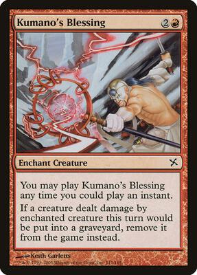 Kumano's Blessing card from Betrayers of Kamigawa