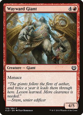 Wayward Giant card from Kaladesh