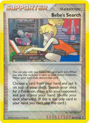 Bebe's Search - 89/111 (League Promo) card from League & Championship Cards