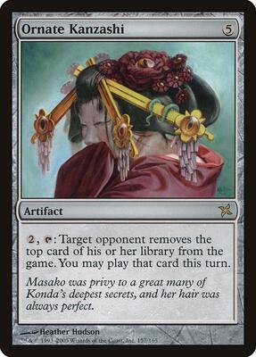 Ornate Kanzashi card from Betrayers of Kamigawa