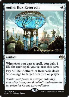 Aetherflux Reservoir card from Prerelease Cards