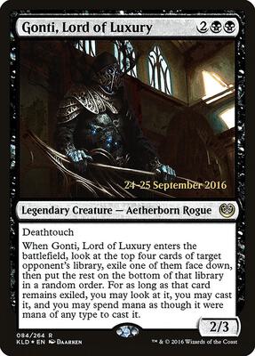 Gonti, Lord of Luxury card from Prerelease Cards