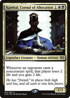 Kambal, Consul of Allocation card from Prerelease Cards