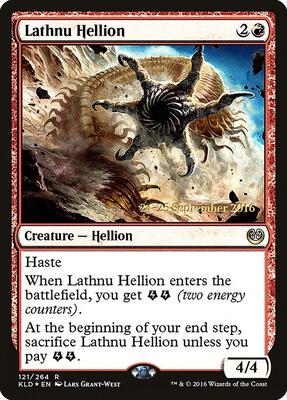 Lathnu Hellion card from Prerelease Cards