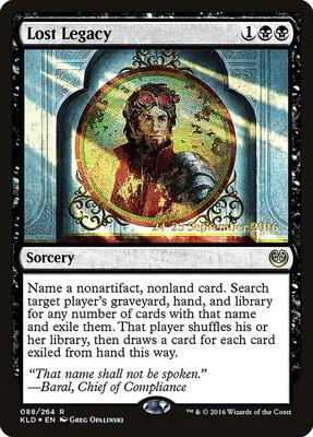 Lost Legacy card from Prerelease Cards