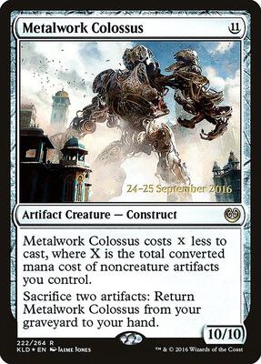 Metalwork Colossus card from Prerelease Cards