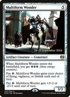 Multiform Wonder card from Prerelease Cards