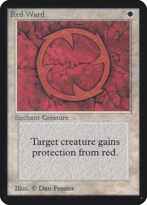Red Ward card from Alpha Edition