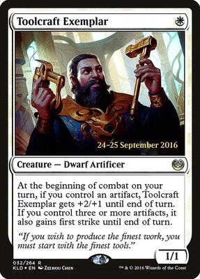 Toolcraft Exemplar card from Prerelease Cards